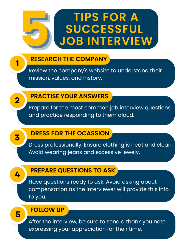 tips for a successful job